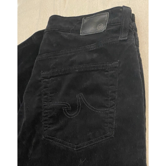 AG Adriano Goldschmied Kora Jeans Womens 28 Wide Leg HIgh Rise Black Corduroy - Picture 5 of 14